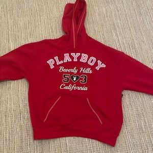 Red and pink playboy hoodie